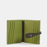 Portacarte in pelle verde
