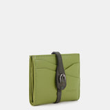 Portacarte in pelle verde