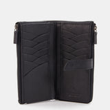 Black leather large wallet