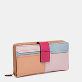 Cartera grande de piel fucsia