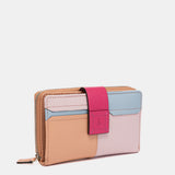 Cartera mediana de piel fucsia