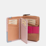 Cartera pequeña de piel fucsia