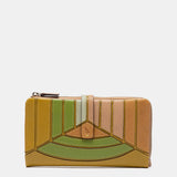 Cartera grande en piel verde