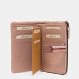 Portafoglio medio in pelle rossa