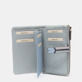 Portafoglio in pelle blu medio