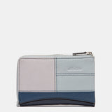 Portafoglio in pelle blu medio