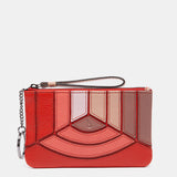 Monedero en piel roja