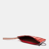 Monedero en piel roja