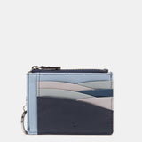 Kartenetui aus blauem Leder