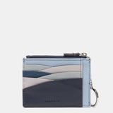 Kartenetui aus blauem Leder