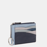 Kartenetui aus blauem Leder