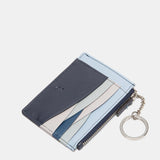 Kartenetui aus blauem Leder