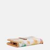 Amber patterned leather large wallet