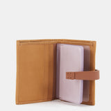 Portacarte in pelle con stampa ambra
