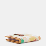 Portacarte in pelle con stampa ambra