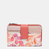 Fuchsia leather large wallet