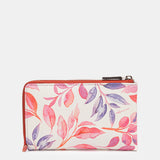 Fuchsia leather large wallet