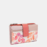 Fuchsia leather large wallet