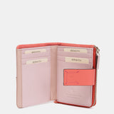 Fuchsia leather medium wallet