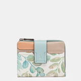 Green leather medium wallet