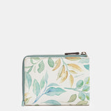 Green leather medium wallet