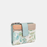 Green leather medium wallet