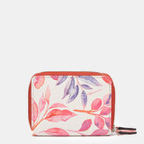 Fuchsia leather small wallet