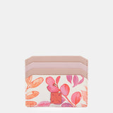 Portacarte in pelle fucsia
