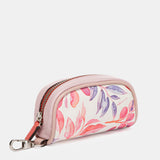 Fuchsia leather coin purse