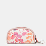 Fuchsia leather coin purse