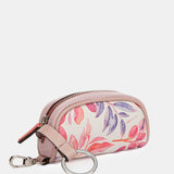 Fuchsia leather coin purse