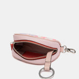 Fuchsia leather coin purse