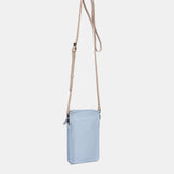 Bolso para móvil de piel azul claro