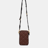 Padded brown phone bag.