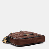 Padded brown phone bag.