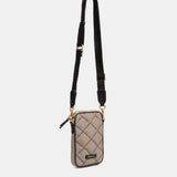 Bolso para móvil acolchado taupe