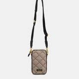 Bolso para móvil acolchado taupe