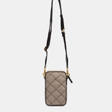 Bolso para móvil acolchado taupe