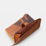 Cartera grande de mujer en piel cognac