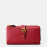 Cartera grande de mujer en piel roja