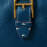 Cartera grande de mujer en piel azul