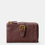 Cartera mediana de mujer en piel marrón