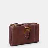 Cartera mediana de mujer en piel marrón