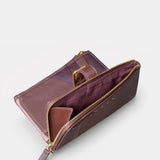 Cartera mediana de mujer en piel marrón