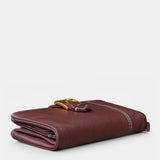 Cartera mediana de mujer en piel marrón