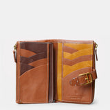 Cartera mediana de mujer en piel cognac