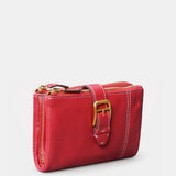 Cartera mediana de mujer en piel roja