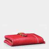 Cartera mediana de mujer en piel roja