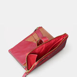 Cartera mediana de mujer en piel roja