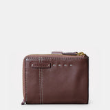 Cartera pequeña de mujer en piel marrón